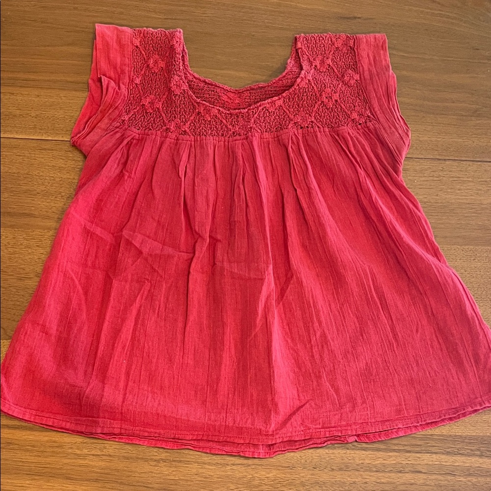 Red Sleeveless Vintage Top